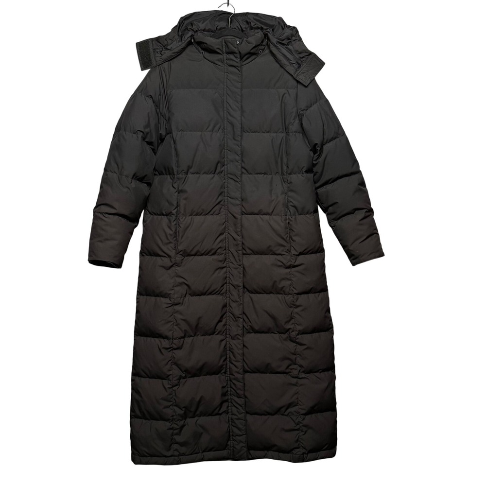 L.L.Bean Ultrawarm Long Puffer Coat Winter Parka Hooded Large Black 227262